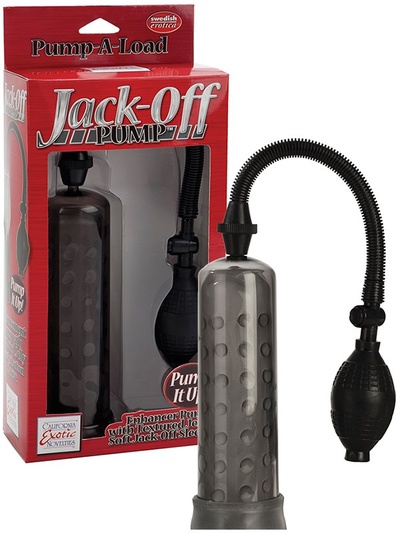 Вакуумная помпа Jack-Off Pump – серая California Exotic Novelties (Серый) 