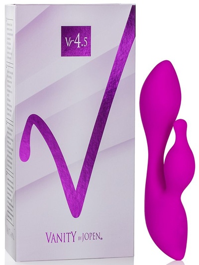 Вибромассажер со стимулятором клитора Vanity Vr4.5 перезаряжаемый – фиолетовый Jopen 