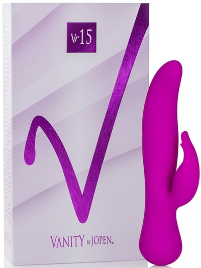 Вибромассажер Vanity Vr15 со стимулятором клитора в форме ротика – фиолетовый Jopen 