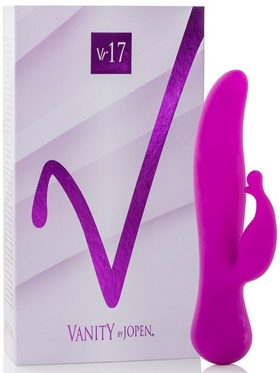 Вибромассажер Vanity Vr17 со стимулятором клитора в форме губок – фиолетовый Jopen 