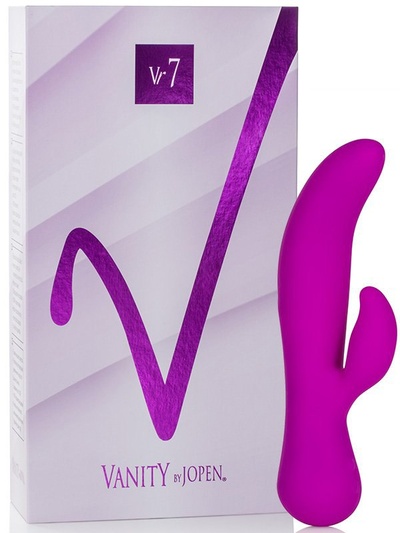 Вибромассажер со стимулятором клитора Vanity Vr7 перезаряжаемый – фиолетовый Jopen 