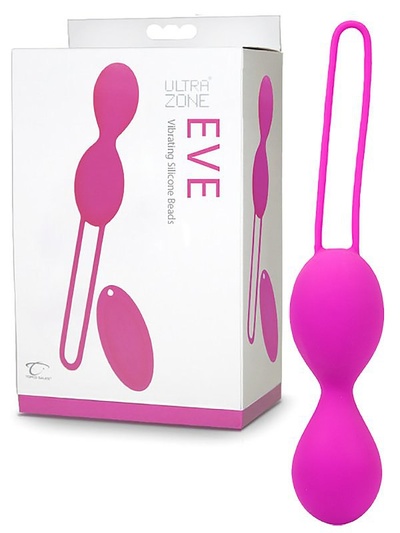 Вагинальные шарики с вибрацией Eve перезаряжаемые – розовый Topco Sales 