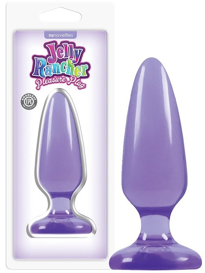 Анальная пробка Jelly Rancher Pleasure Plug - Medium средняя – фиолетовый NS Novelties 