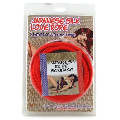 Веревка для связывания TLC Japanese Silk Love Rope 5 м – красная Topco Sales (Красный) 