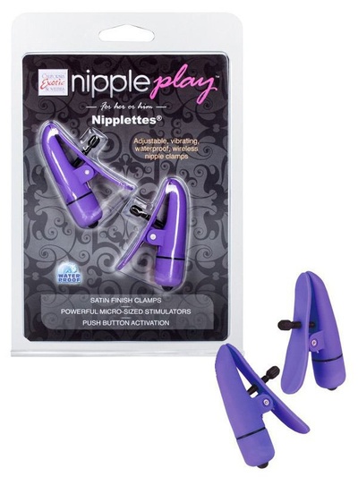 Зажимы для сосков с вибрацией Nipplettes - фиолетовый California Exotic Novelties 