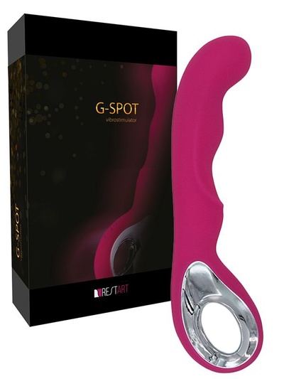 Изящный перезаряжаемый вибростимулятор с рукояткой G-Spot – розовый RestArt 