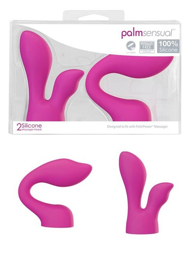 Набор оригинальных насадок PalmSensual для массажера PalmPower Massager – розовый BMS Factory 