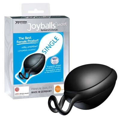 Вагинальный шарик Joyballs Secret со смещенным центром тяжести – черный Joy Division 