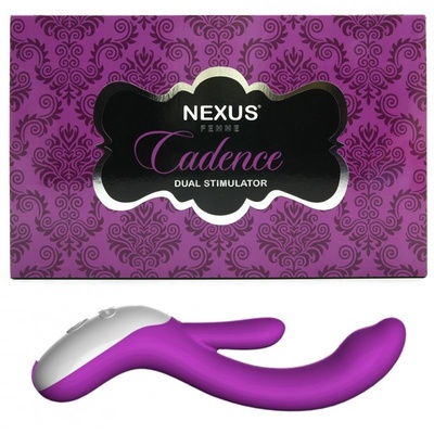 Перезаряжаемый вибратор Nexus Femme Cadence с мануальной стимуляцией точки G - фиолетовый с белым (Белый) 