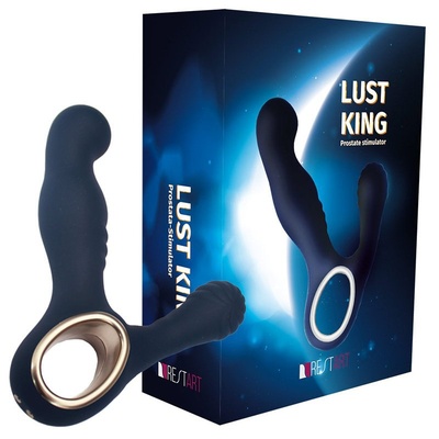 Стимулятор простаты Lust King с вибрацией – синий RestArt 