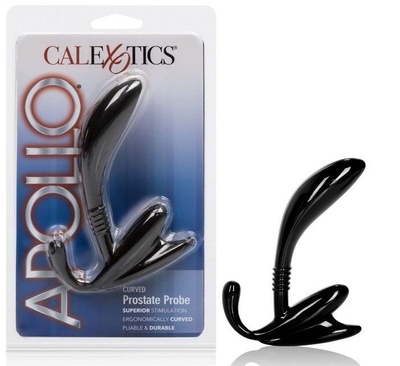 Стимулятор простаты Calexotics Apollo Curved Prostate Probe - черный California Exotic Novelties 