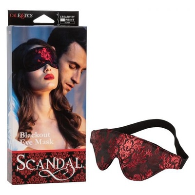 Маска на глаза закрытого типа (повязка) Scandal Blackout Eye Mask California Exotic Novelties (Черный, красный) 