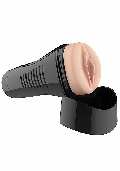 Мастурбатор Self Lubrication Easy Grip Masturbator XL Vaginal - Flesh Shots Toys (Бежевый с черным) 