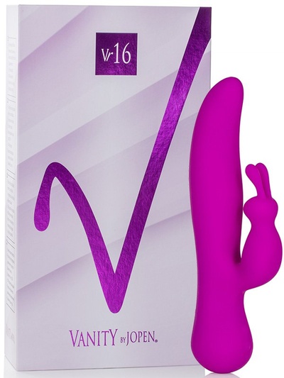 Вибромассажер Vanity Vr16 со стимулятором клитора в форме кролика – фиолетовый Jopen 
