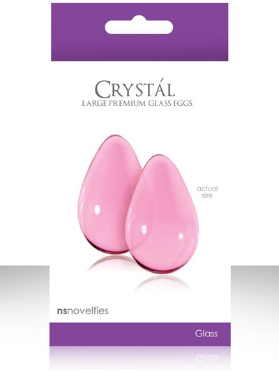 Вагинальные шарики большие из стекла Crystal Glass - Pink NS Novelties (Розовый) 