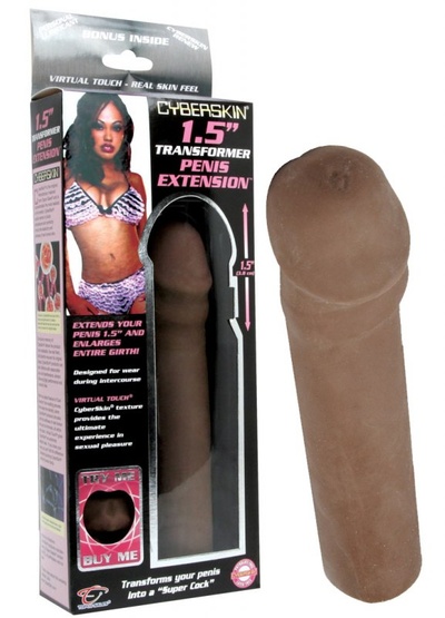 Насадка-удлинитель Penis Extension 1,5" - Dark Topco Sales (Мулат) 