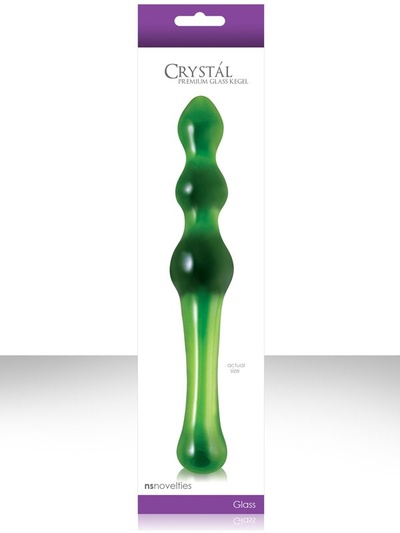 Стимулятор для вагинальных мышц Crystal Glass Kegel - Green NS Novelties (Зеленый) 