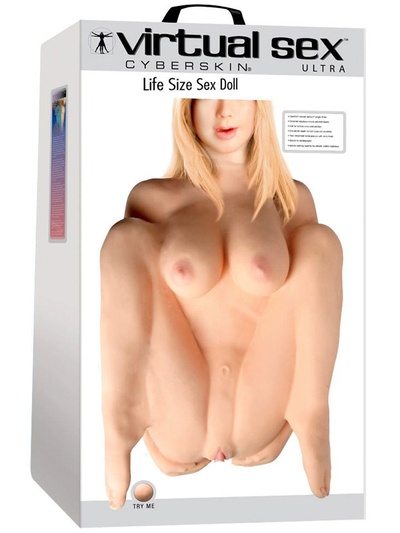 Цельнолитая реалистичная секс-кукла Virtual Sex™ Topco Sales (Телесный) 