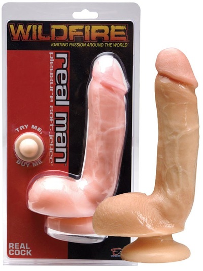 Фаллоимитатор реалистичный Wildfire Real Cock 6" – телесный Topco Sales 
