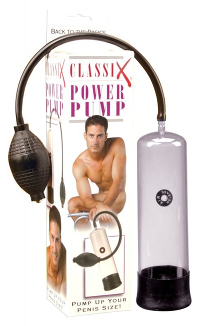 Вакуумная помпа мужская Power Pump – черный PipeDream (Прозрачный) 
