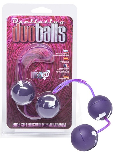 Вагинальные шарики Oscilating Duo Balls – фиолетовый Gopaldas 