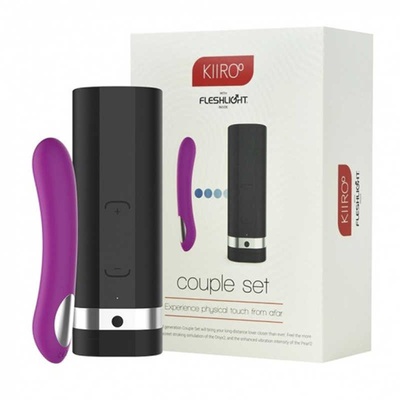 Интерактивный набор Kiiroo: мастурбатор Onyx 2 + вибратор Pearl – фиолетовый (Черный, фиолетовый) 