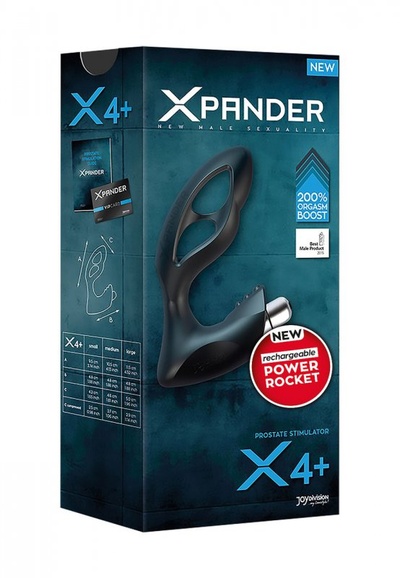 Стимулятор простаты Xpander X4+ PowerRocket L - черный Joy Division 