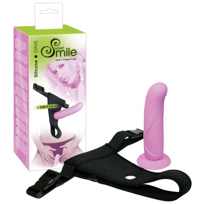 Страпон Smile Silicone Switch - розовый Orion 