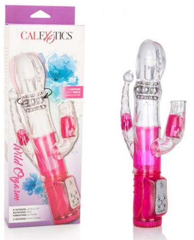Хай-тек вибромассажёр Calexotics Wild Orgasm - розовый с прозрачным California Exotic Novelties (Прозрачный с розовым) 