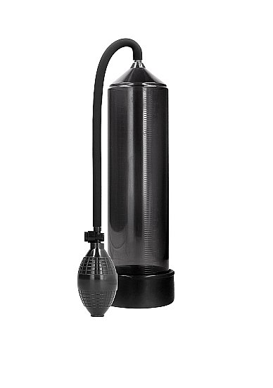 Ручная вакуумная помпа для мужчин с насосом в виде груши Classic Penis Pump черная Shots Toys (Черный) 