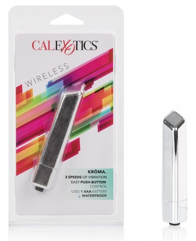 Вибропуля Calexotics Krōma Bullet Vibrator Teal - серебристый California Exotic Novelties 