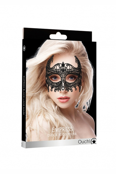 Кружевная маска ручной работы на глаза Empress Black Lace Mask Shots 