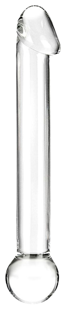 Стеклянный дилдо Glas с реалистичной головкой (прозрачный) 