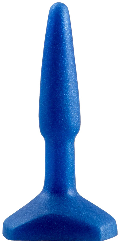 Блестящая анальная пробка small anal plug lola (12 см) Lola Toys (синий) 