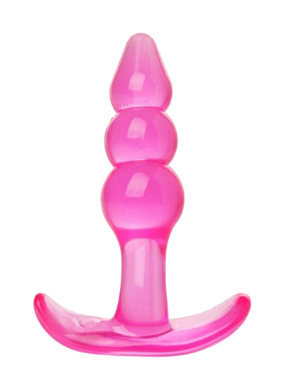 Анальная пробка bubbles bumpy starter, 11 см trinity vibes XR Brands (прозрачный; розовый) 