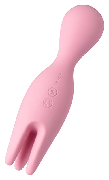 Розовый универсальный вибростимулятор с игривыми подвижными тентаклями Svakom Nymph Soft 