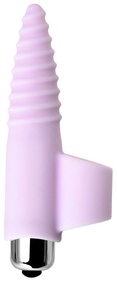 Нежно-розовая вибронасадка на палец для анальной стимуляции JOS NOVA 9 см (розовый) 