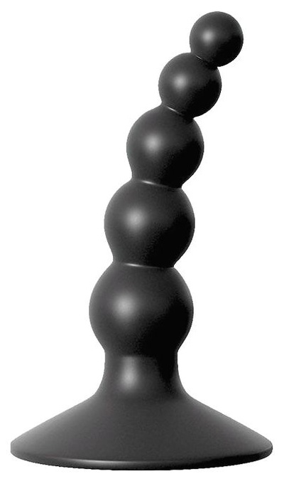 Чёрный фигурный изогнутый анальный стимулятор 8,5 см Bior toys (черный) 