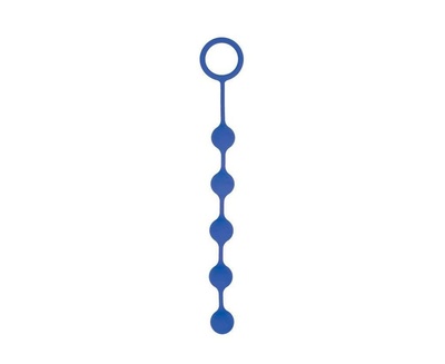 Синяя анальная цепочка с кольцом-ограничителем 23 см Bior toys (синий) 