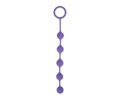 Фиолетовая анальная цепочка с кольцом-ограничителем 23 см Bior toys (фиолетовый) 