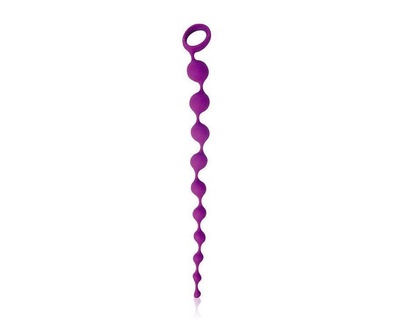 Фиолетовая фигурная анальная цепочка Cosmo 32 см Bior toys (фиолетовый) 