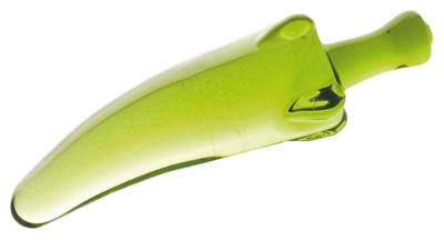 Зелёный анальный стимулятор из стекла в форме перчика 15,5 см Sexus (зеленый) 