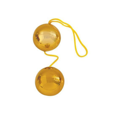 Золотистые вагинальные шарики Balls Bior toys Vaginal balls 35 mm (золотистый) 