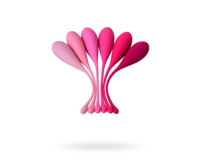 Набор из 6 розовых вагинальных шариков Eromantica K-ROSE (розовый) 