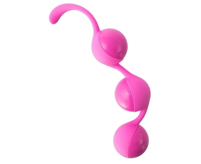 Розовые тройные вагинальные шарики из силикона Seven Creations DELISH BALLS (розовый) 