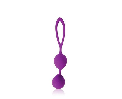 Фиолетовые двойные вагинальные шарики Cosmo Bior toys Lady's balls (фиолетовый) 