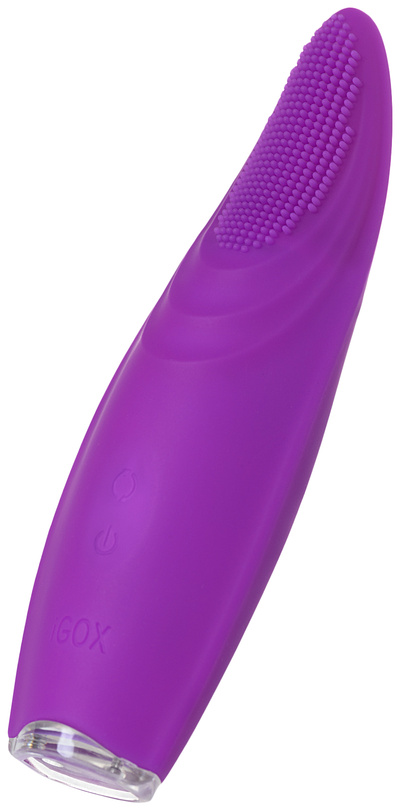 Фиолетовый клиторальный стимулятор с ресничками JOS ALICIA 15,5 см 