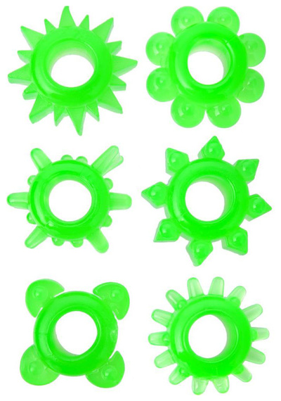 Набор эрекционных колец ToyFa зеленый 