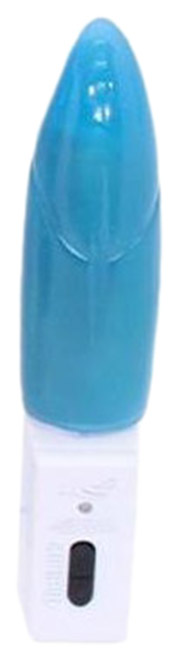 Голубой мини-вибратор с гладкой поверхностью Hungry Morsels 15 см Tonga 