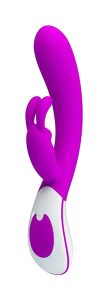 Перезаряжаемый вибратор Harlan с клиторальным стимулятором 21,5 см Baile (фиолетовый) 
